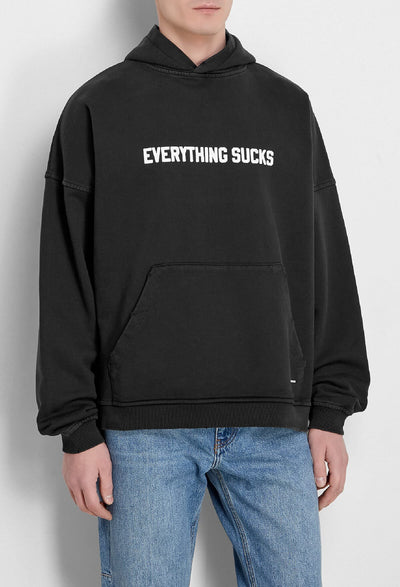 Everything Sucks Vintage Hoodie Black