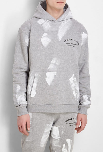 Atelier Hoodie With Paintsains Grey