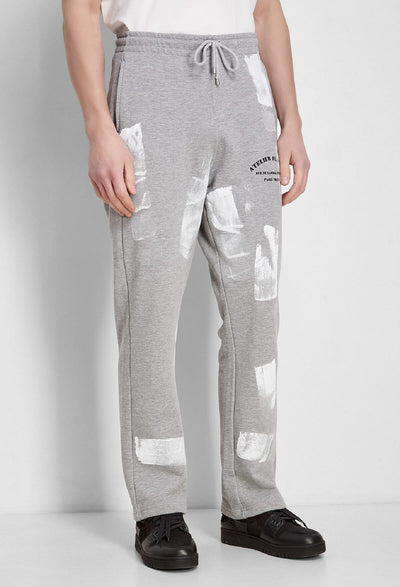 Atelier Sweatpants With Paint Stains Grey