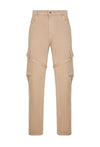 Strap Cargo Pants In Light Brown