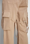 Strap Cargo Pants In Light Brown