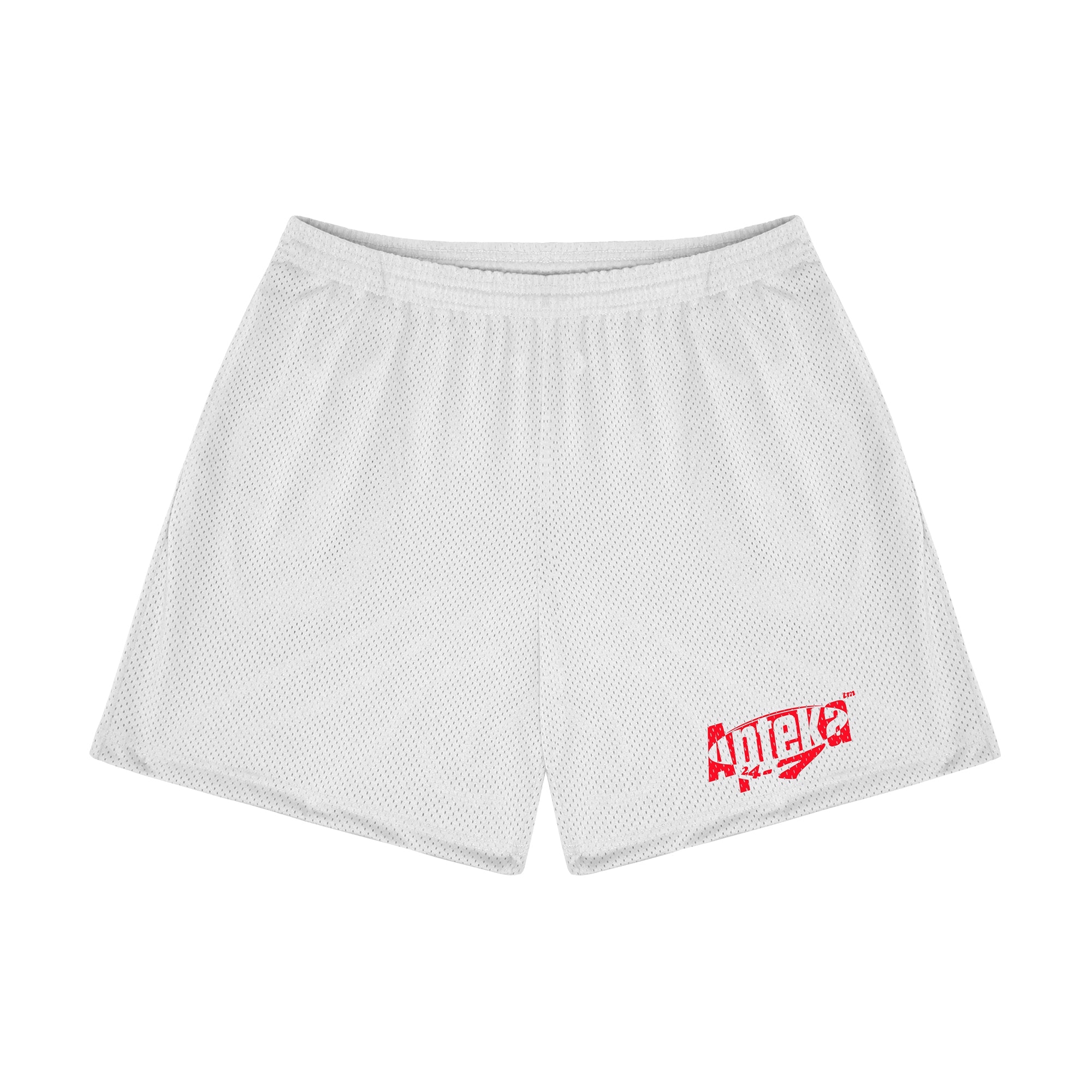 Apteka24x7 Logo White Mesh Shorts