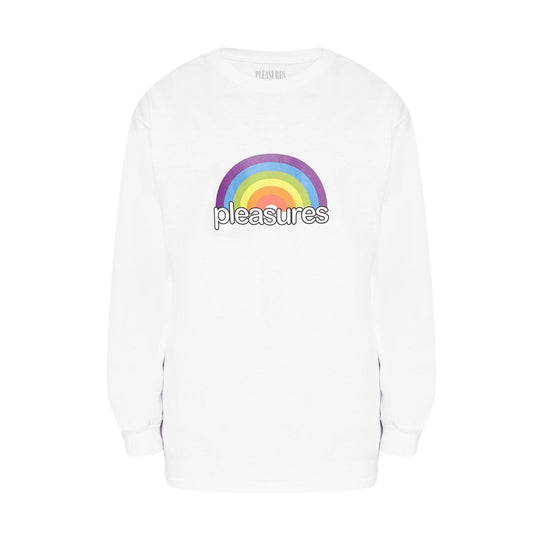 Футболка з довгим рукавом Pleasures Rainbow White Longsleeve