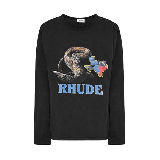 Футболка з довгим рукавом Rhude Snake Vintage Black Longsleeve